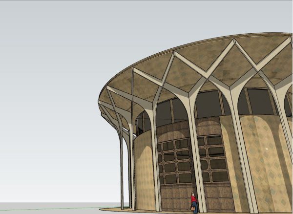 مدلسازی پروژه تئاتر شهر در دوره جامع اسکچاپ
