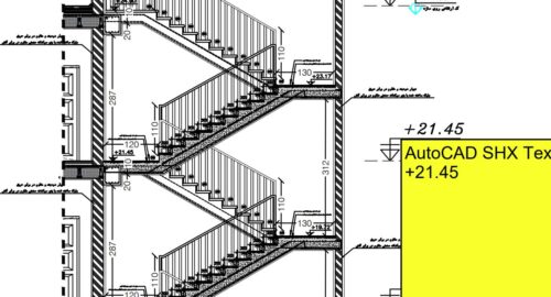 دانلود فایل بزرگنمایی برش راه پله در اتوکد